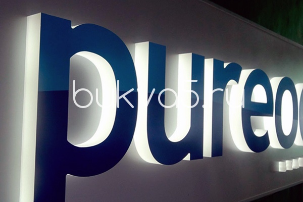 Объемные буквы с торцевой подсветкой. Объемные буквы с торцевой подсветкой.